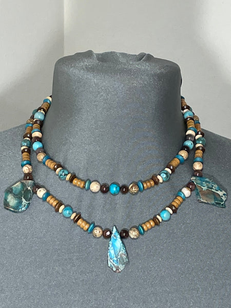 Necklace- Turquoise Jasper/Picture Jasper