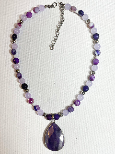 Necklace- Purple Agate
