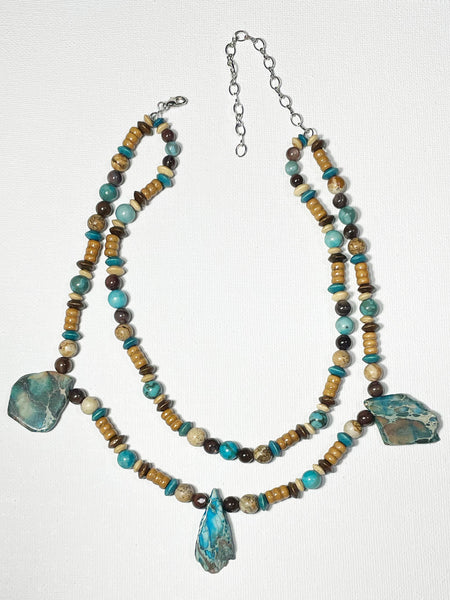 Necklace- Turquoise Jasper/Picture Jasper
