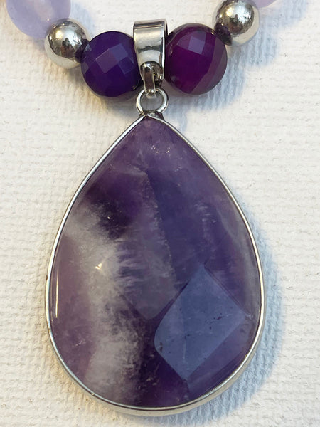 Necklace- Purple Agate
