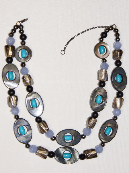 Necklace- Smokey Mother of Pearl